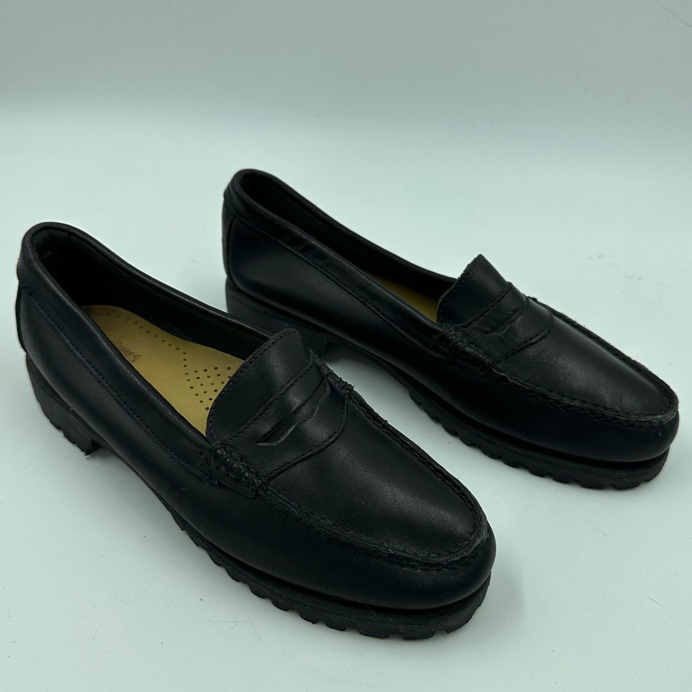 Weejuns Black Leather Penny Loafers